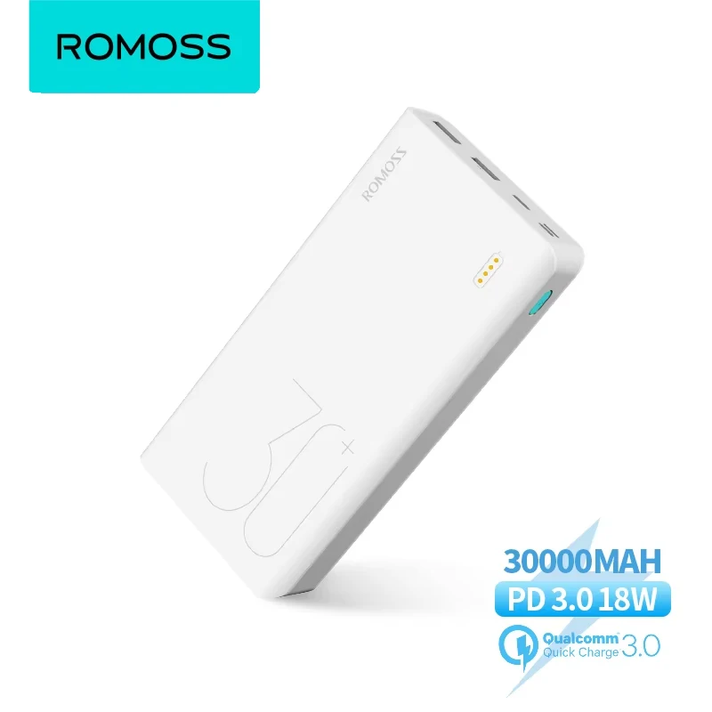 Romoss Sense8+ 30000MAH Power Bank External Battery Portable Charger for iPhone Samsung Galaxy Compact Lightweight High Capacity