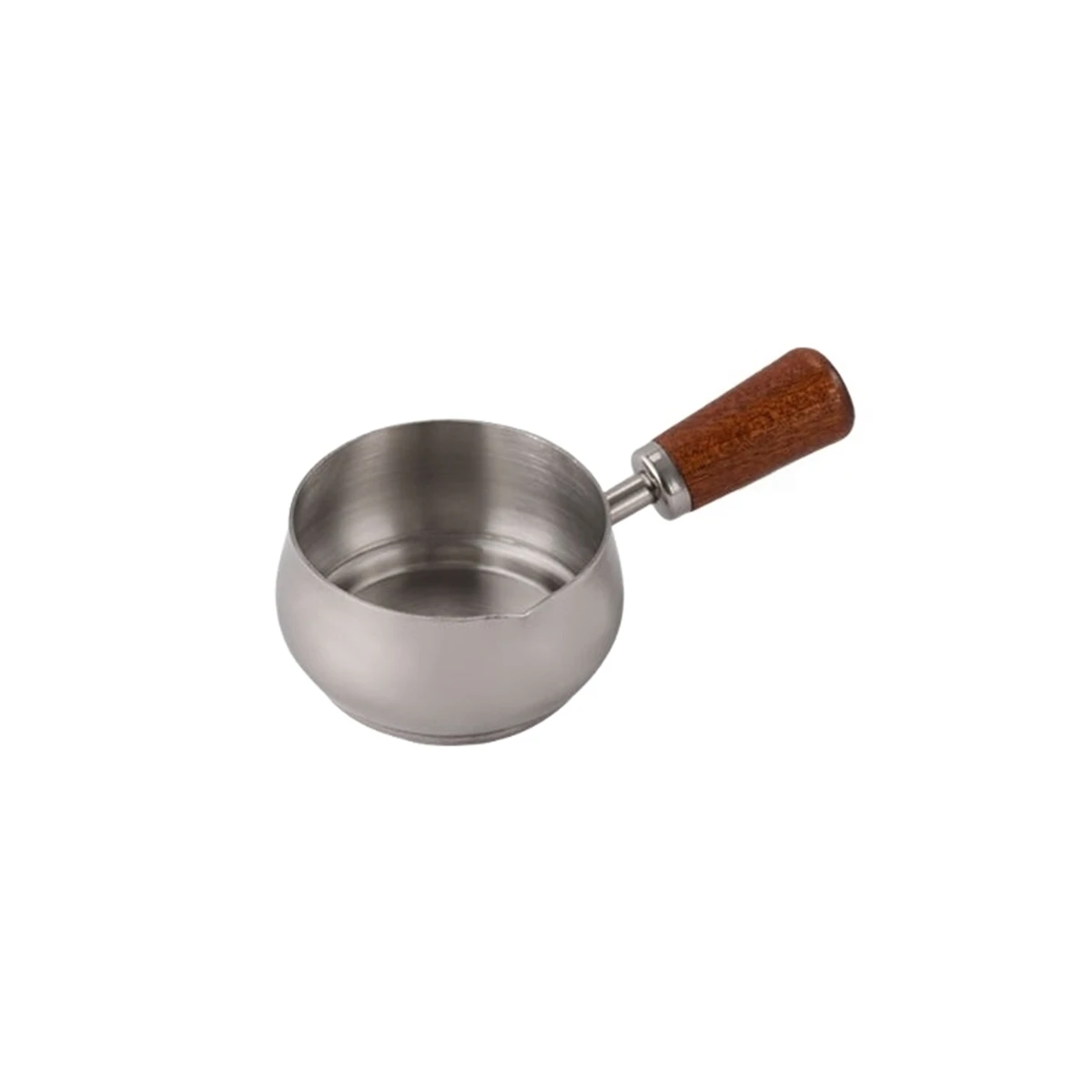 Mini Sauce Pan with Wooden Handle Made from Stainless Steel for Heating Milk Melting Chocolate and Preparing Sauces Efficiently