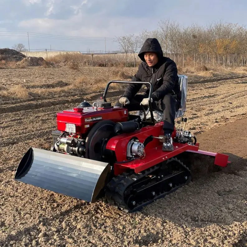 35Hp Multifunctional Farm Rotary Tiller Diesel Water-Cooled Engine Tracked Tractor Price