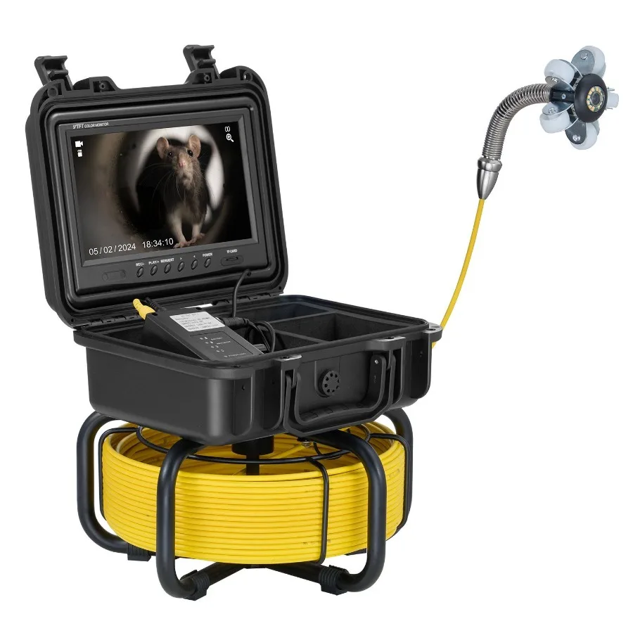 

Sewer Camera 98 ft 30m SelfLeveling Drain Camera with 9 Screen 36X Zoom