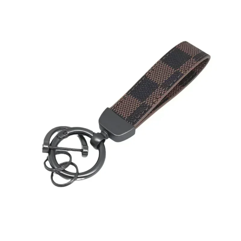 العلامة التجارية العصرية القديمة زهرة الجلد سيارة المفاتيح سبائك الزنك الأزياء مفتاح سلسلة قليلا plushring