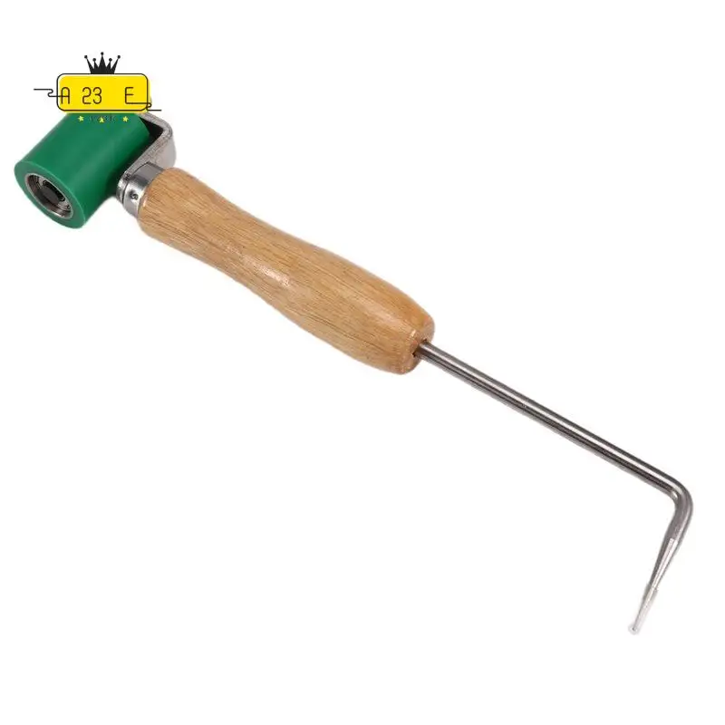 A23E-Seam Roller With Probe Wood Handle,40Mm Silicone Seam Roller For PVC/EPDM Single Ply Roofing