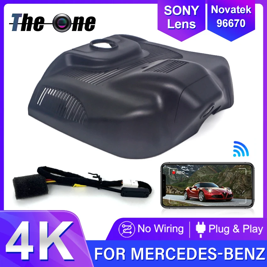 Novo! DVR do carro WiFi Video Recorder Dash Cam Camera, fácil instalação para Mercedes Benz, EQE 350, Sedan, MB, EQE350, 2022, 2023, 2024