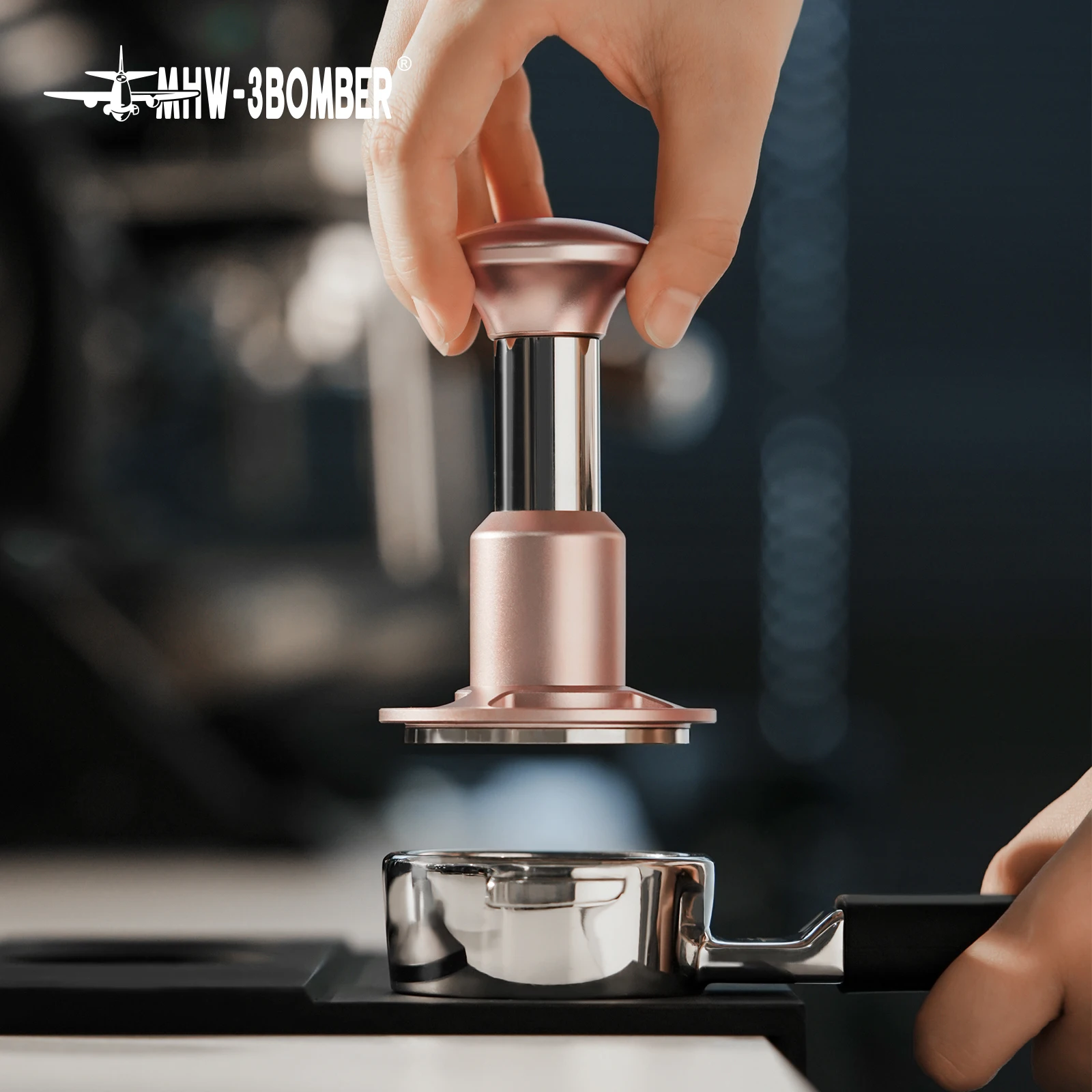 MHW-3BOMBER Espresso Coffee Tamper Spring Loaded Tamper With Sound Feedback Impact Tamper Tool for Barista