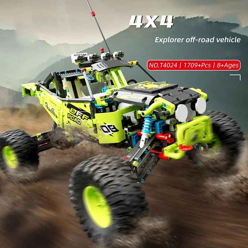 Coche de Control remoto ORV Radio 2,4 Ghz, bloques de construcción técnicos, modelo Monsters 4X4 Explorer, ladrillos de vapor, juguetes RC, vehículo todoterreno