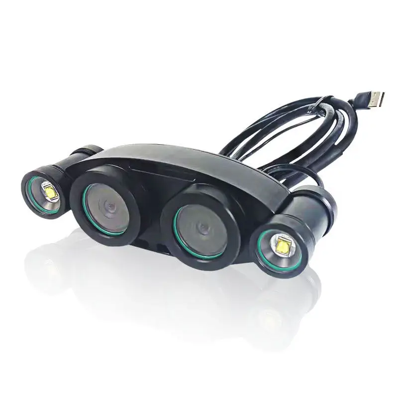High Definition USB2 Camera Underwater Robot ROV Vision Binocular Ranging Algorithm with Lights for Seawater