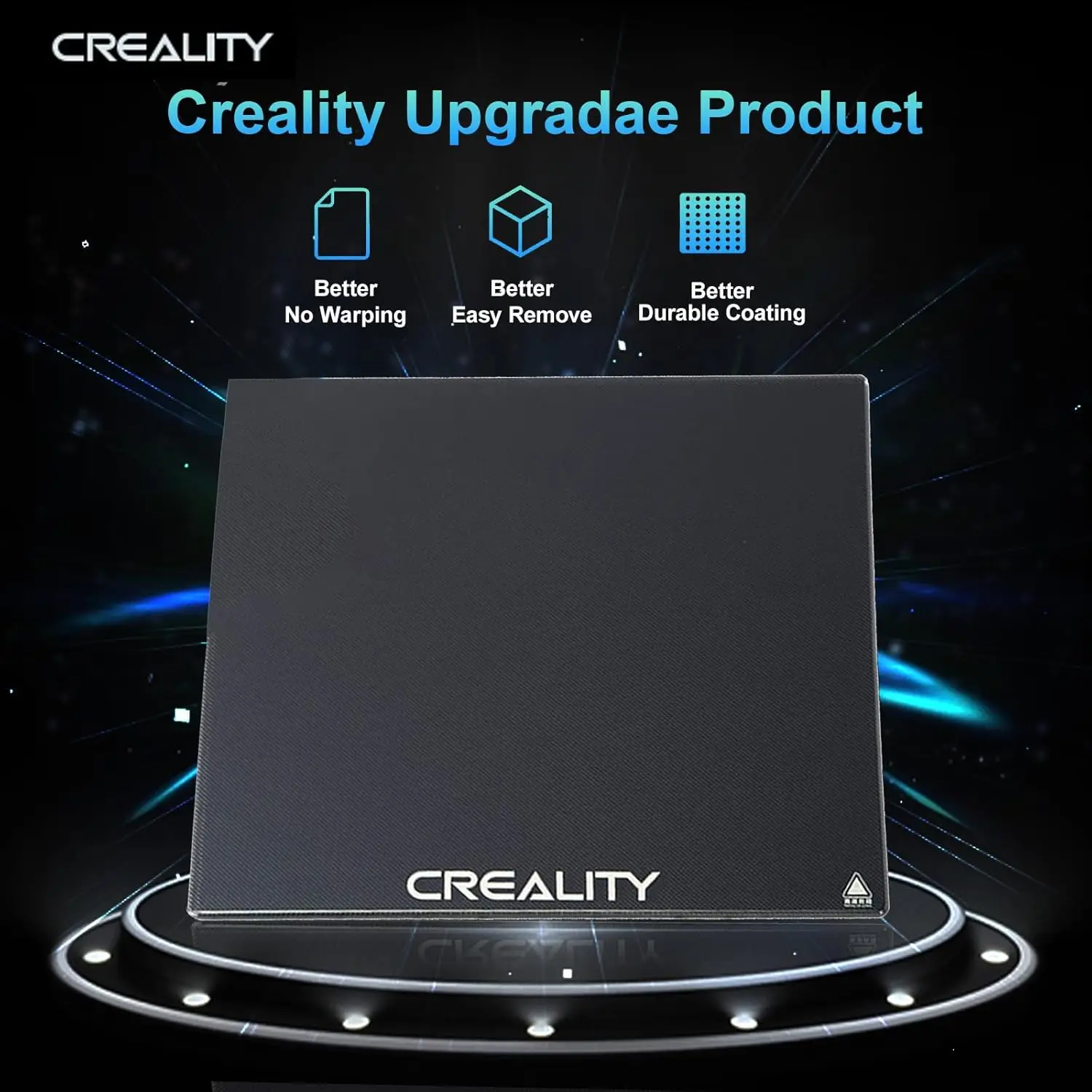 Creality Official Ender 3 Glass Bed Upgraded, High Hardness Durable Glass Platform Tempered Glass Build Plate 3D Printer - view 3