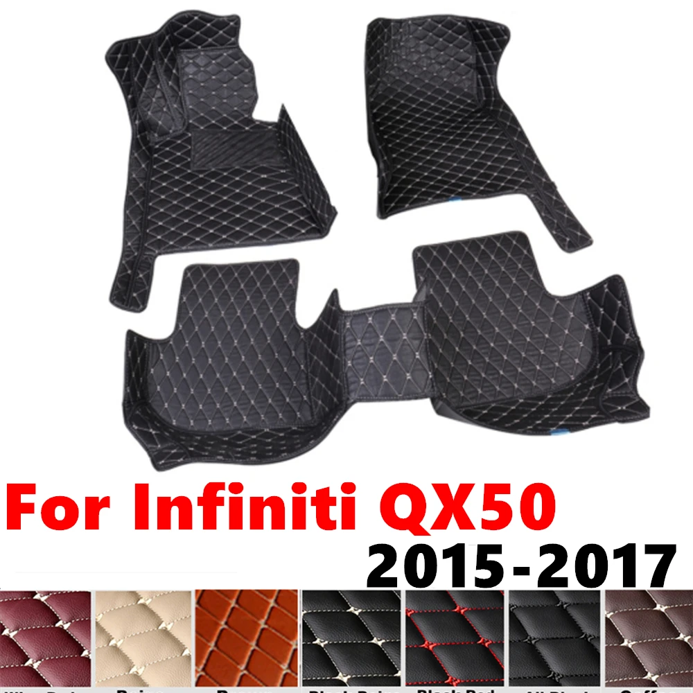 

Car Floor Mats For Infiniti QX50 2017 2016 2015 Custom Fit Front & Rear Floor Liner Cover Foot Pads Carpet Interior Accessories