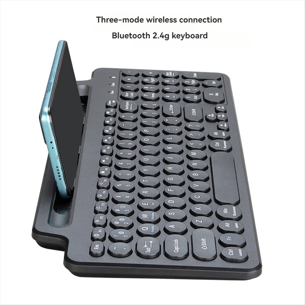 Superb- 2.4G Wireless Bluetooth Keyboard with Tablet/Phone Holder Portable Touchpad Keyboard for Tablet PC Gaming Accessories B