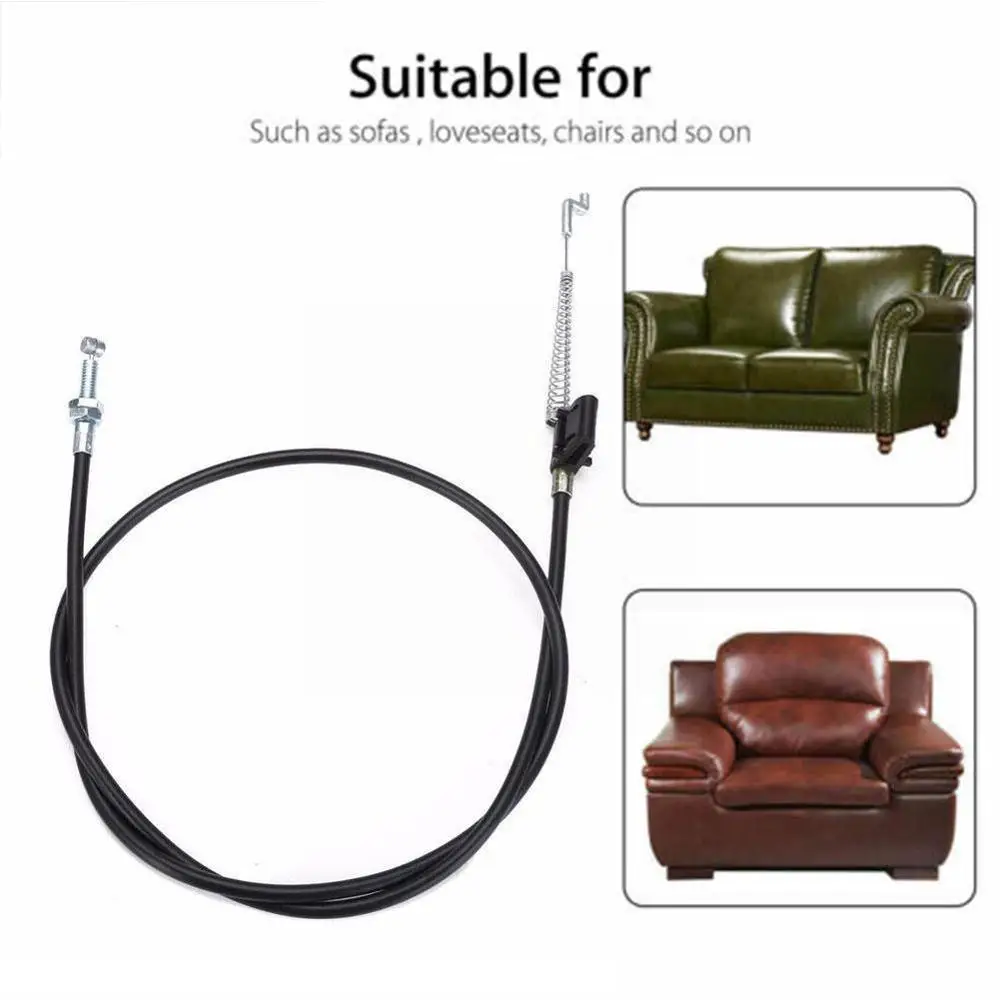 Universal Aluminum Metal Pull Recliner Handle Chair Release Lever Replacement Metal Handle With Spring And Cable For Sofa C E4x4