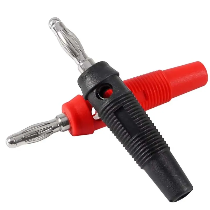 10Pcs High Current Screw Type 4mm Banana Plugs Male Stackable Connector Speaker Cable Adapter 4mm High Current Banana Plugs