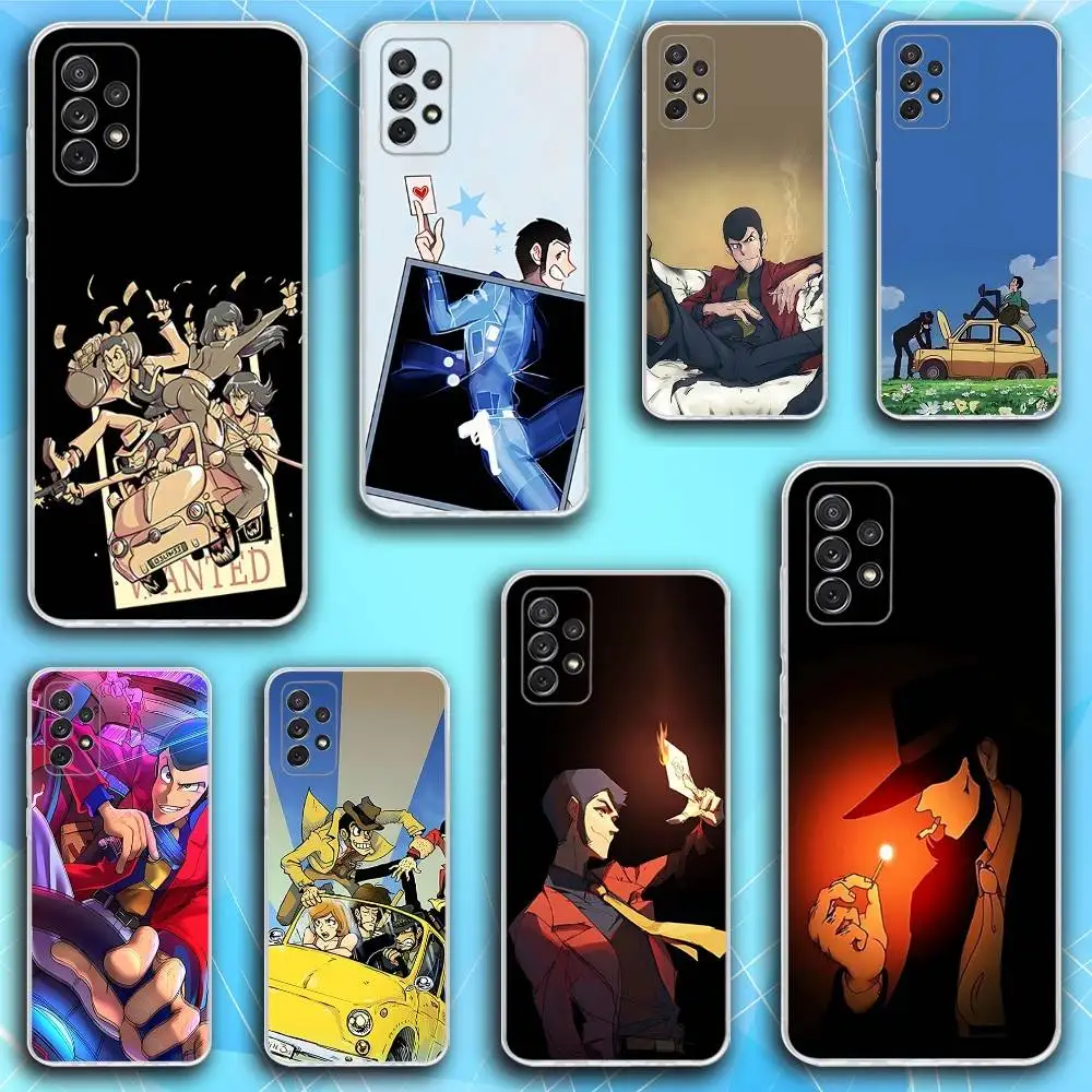 

L-Lupin Anime T-Third Phone Case For Samsung S30,23,21,22,20, FE lite,S10,9,8,7 PIus Note20ultra Soft Transparent
