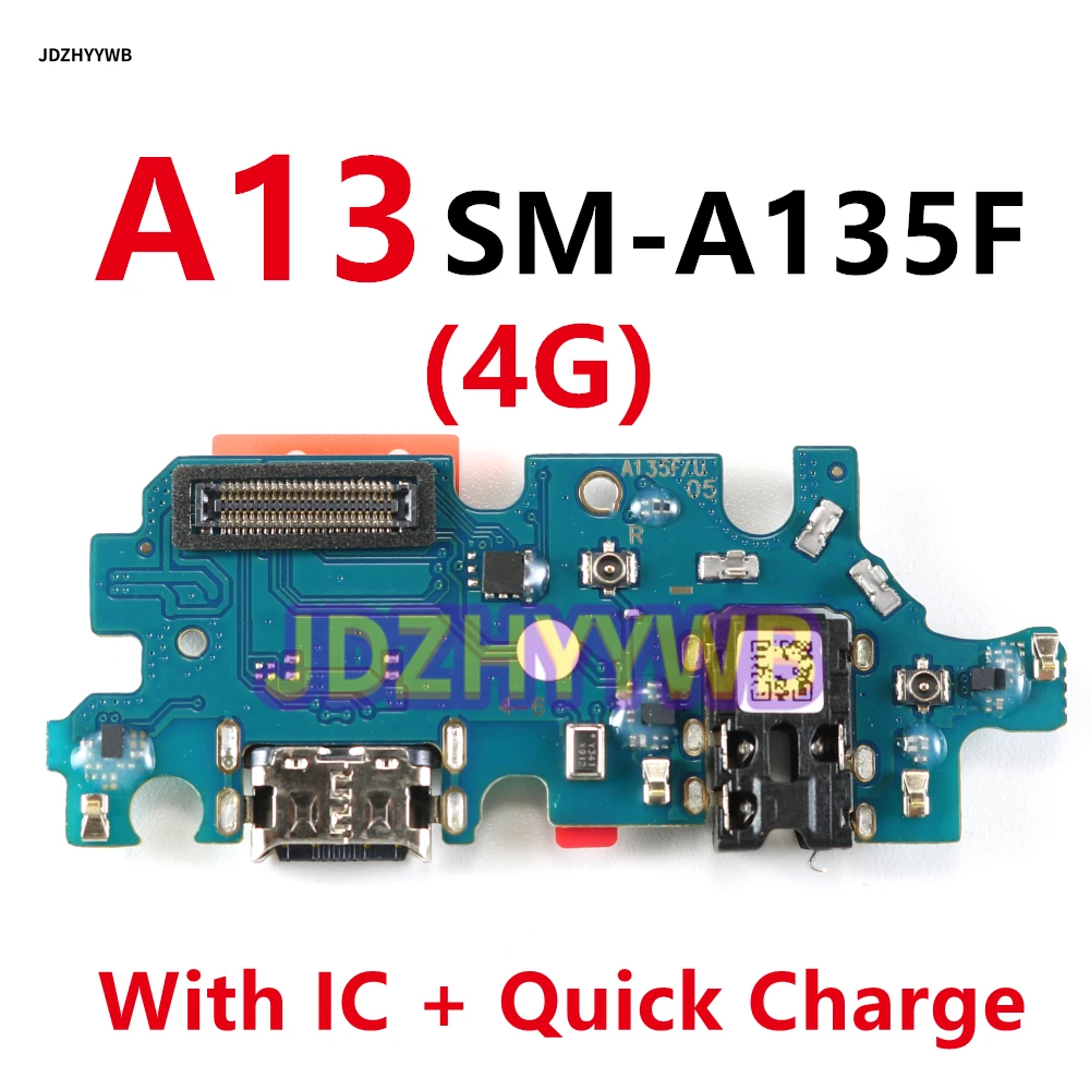 Puerto de carga USB Cable flexible para Samsung Galaxy A13 4G 5G A135 A136 A137 A135F Módulo de placa de carga con micrófono