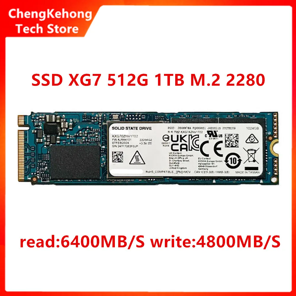 Original For KIOXIA XG7 512G 1T Solid State Drive M.2 Interface 2280 NVME Protocol Pcie4.0 Desktop Laptop SSD