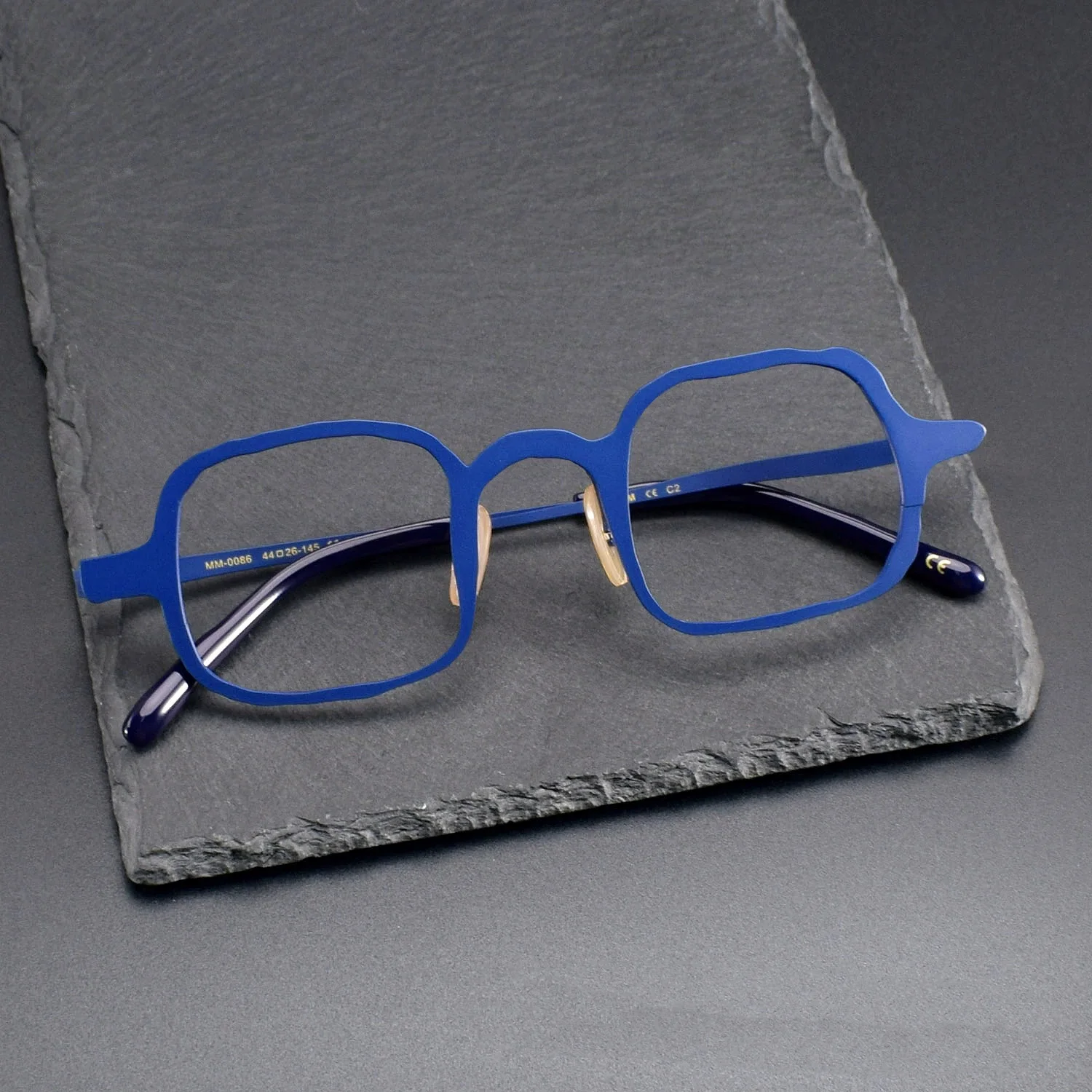 MM0086 Japan Design Unique Vintage Square Shape Handmade Colorful Titanium Retro Eyeglasses Frame | Belight