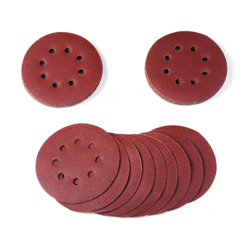 150pcs-set 1800pcs-carton 5 Inch 8 Hole Sanding Discs 150 Grit Aluminum Oxide Orbital Sandpaper Selected Abrasive Tools