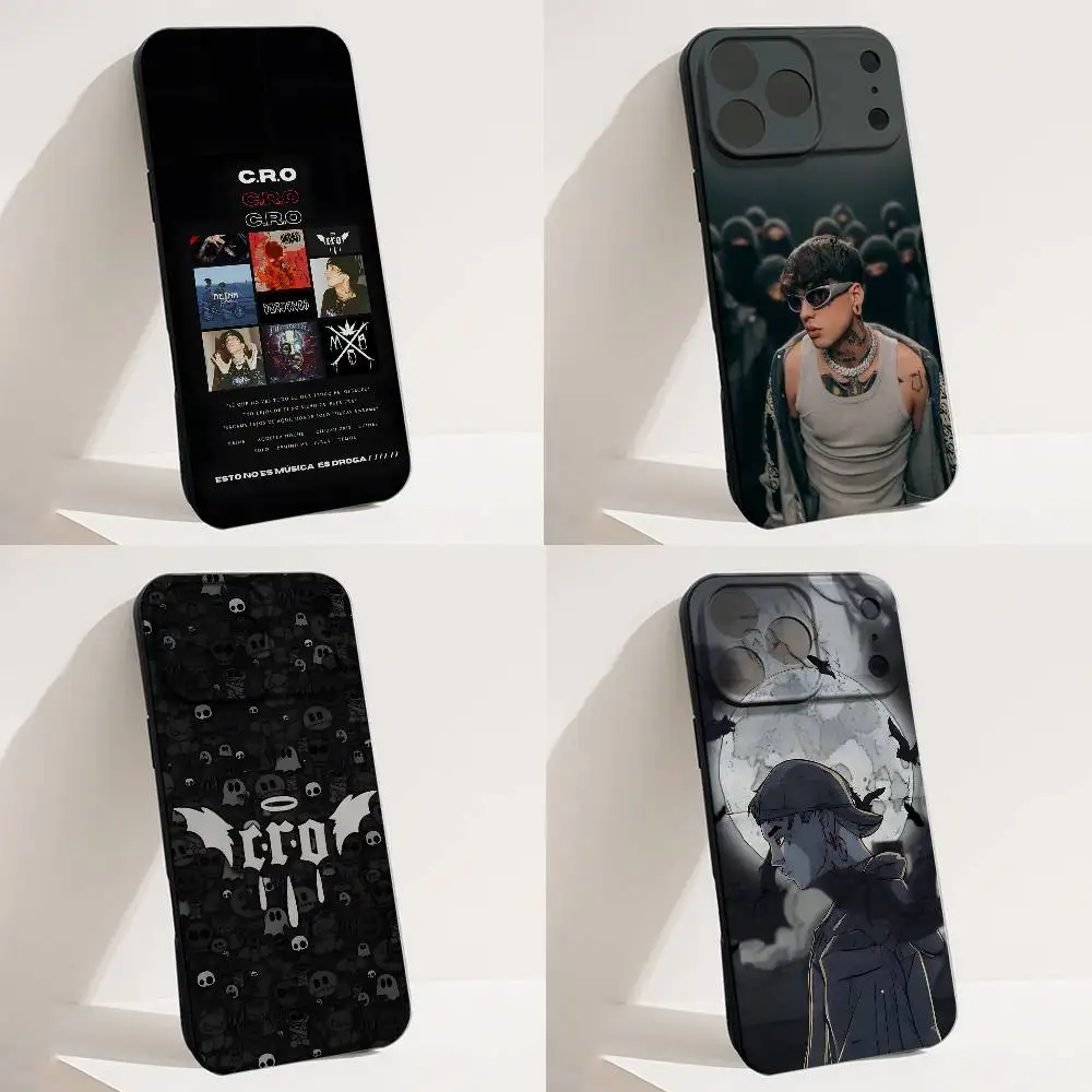 

Rapper C.R.O Crocraxker Phone Case For iPhone 17,16,15,14,13,12,11,X,XS,8,7,Pro,Max,Plus,E,SE4,Air,Mini Black Funda Shell