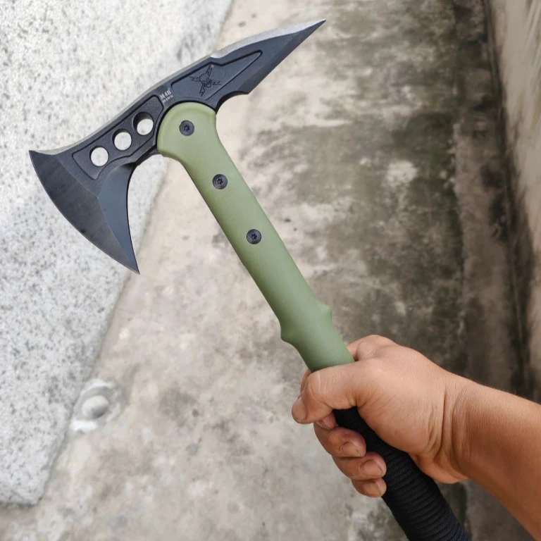 Multi Functional Tactical Axe Anti Slip Handle Outdoor Portable Camping Emergency Self-defense Equipment