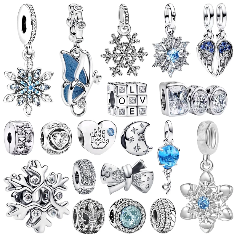 

Лидер продаж, сверкающие подвески, снежинка, подвижная игрушка-куб, крылья ангела, бусины, подходят для оригинальных браслетов, ожерелье, сделай сам, женские ювелирные изделия, подарок