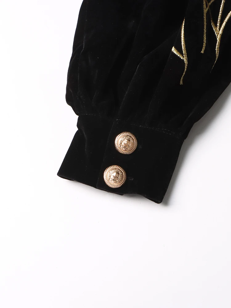 TWOTWINSTYLE Colorblock Patchwork Embroidery Elegant Dresses For Women V Neck Lantern Sleeve High Waist Mini Dress Female New