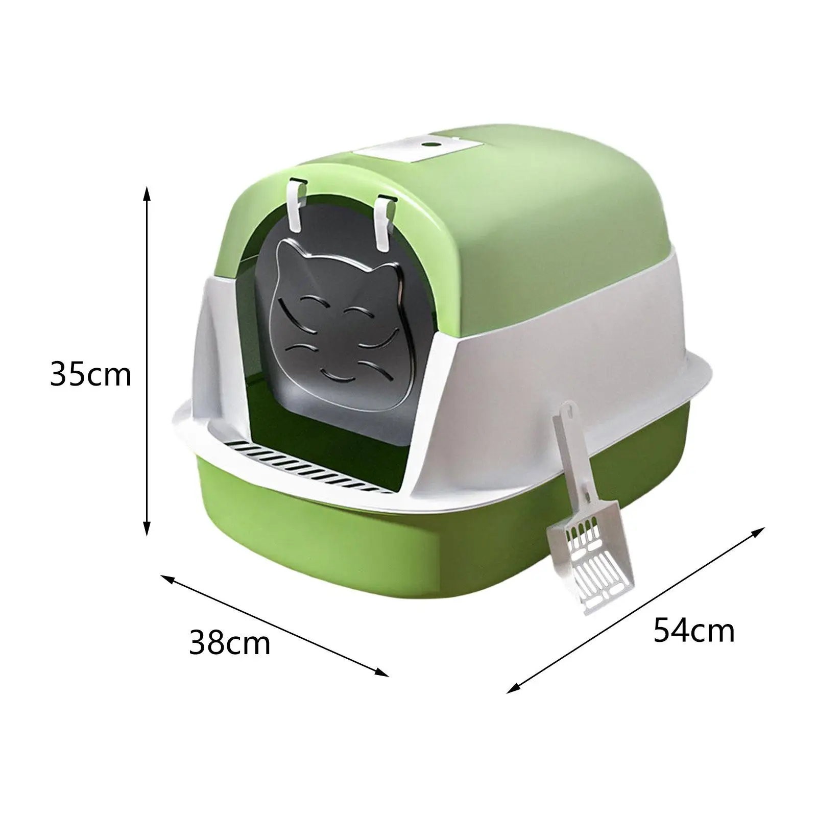 Hooded Cat Litter Box with Lid Cat Litter Tray Fully Enclosed Cat Toilet Pet Litter Box with Lid Kitten Potty for Indoor Cats