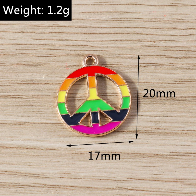10 Stück Niedliche Bunte Emaille-Regenbogen-Herz-Mond-Anhänger für Schmuckherstellung, Halsketten, Ohrringe, Armbänder, DIY-Bastelzubehör – Detail 26