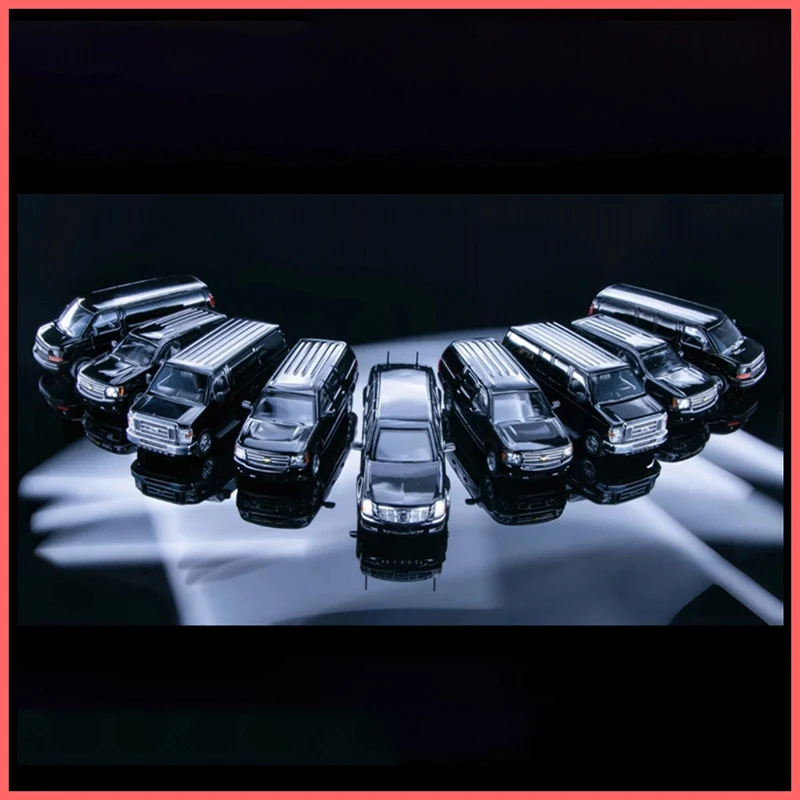

596 Model 1:64 Presidential Motorcade(Total of 9 vehicles)Alloy Car Model Static Decoration Collectibles Gift Toys