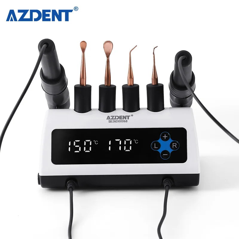 Long Lasting AZDENT Dental Electric Wax Carving Double Pen With 6 Wax Tips Lab Instrument Tools