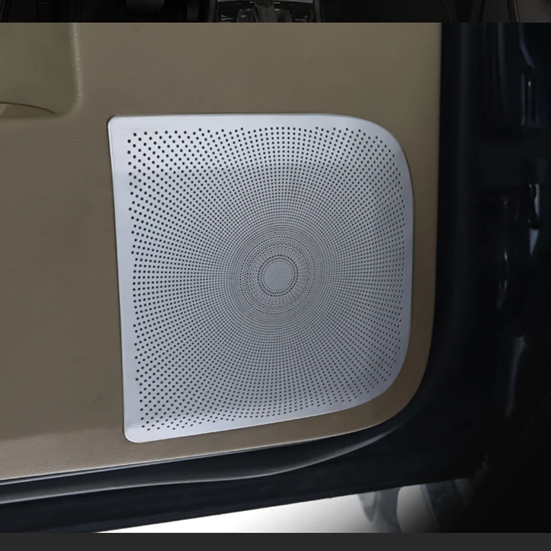 

Stainless Steel Car Door Speaker A Pillar Twitter Speaker Cover Cap Sticker Protector Decoration for Touareg 03-10 Interior Acce