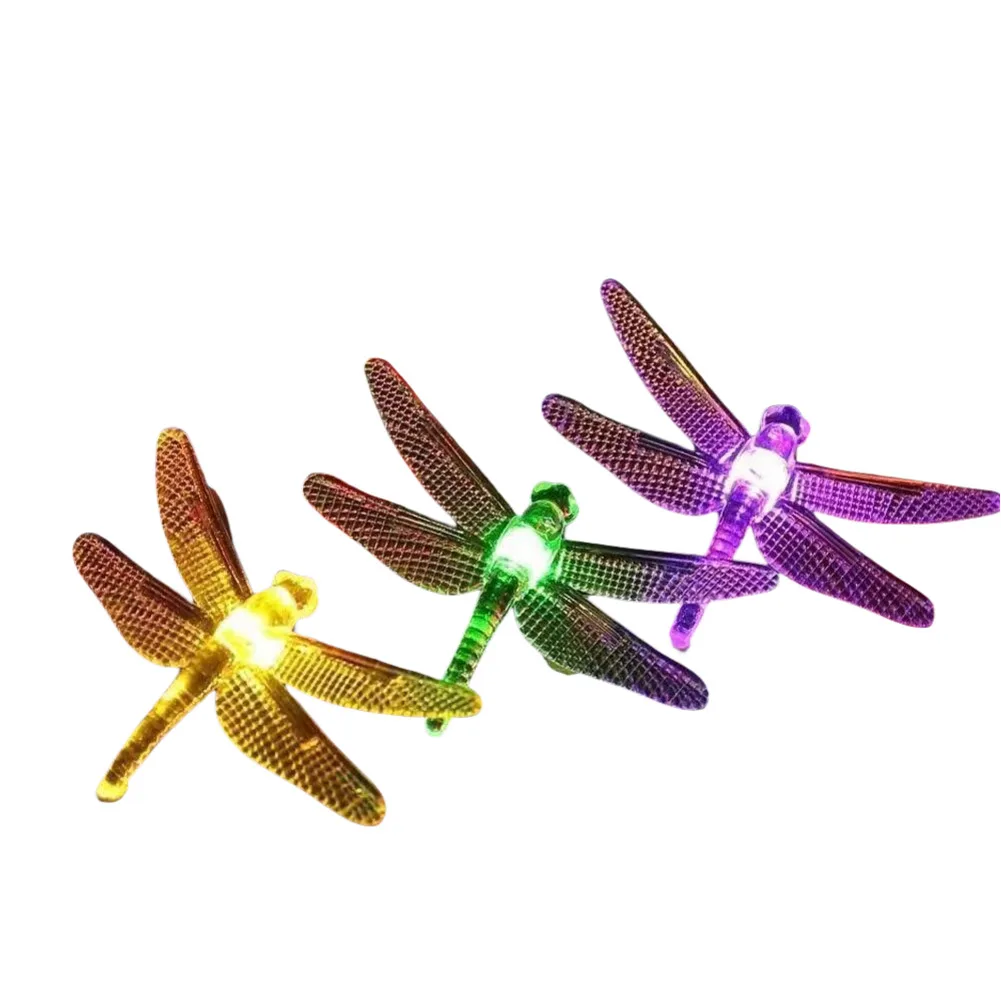 

Outdoor Dragonfly Solar Lights with 50 LED Warm White Bulbs Waterproof Design for Garden Patio and Yard Lighting