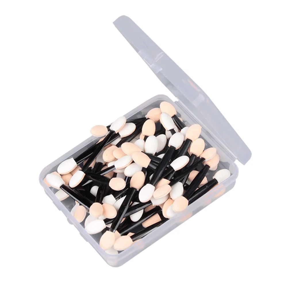 

100 Pcs Eye Shadow Brush Pincel Para Sombras De Ojos Makeup Brushes Brocha Doble Maquillaje Aplicador