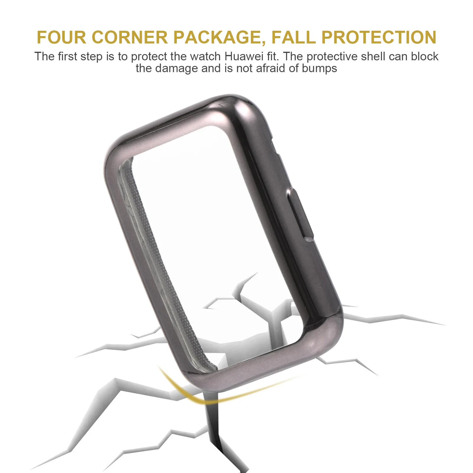 

2 шт., чехол для часов из ТПУ, защитный чехол с полным покрытием, легкий, прочный, простой дизайн, шикарный чехол для смарт-часов, чехол для часов Fit