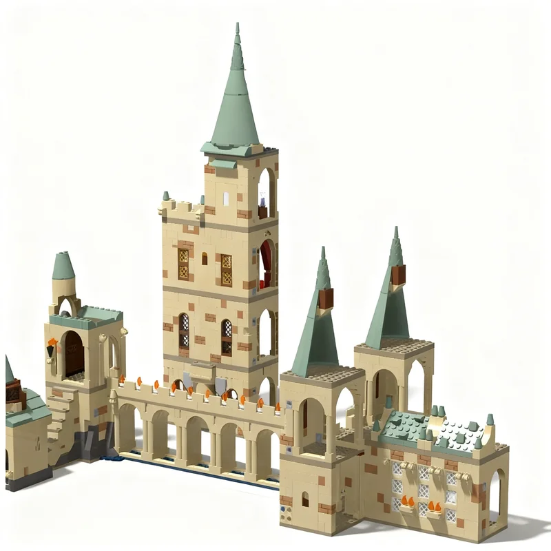 161pcs MOC Modular Streetscape Fluffy S Corridor Model Building Blocks Architecture Assemble Creative Toys Christmas Gifts Idea