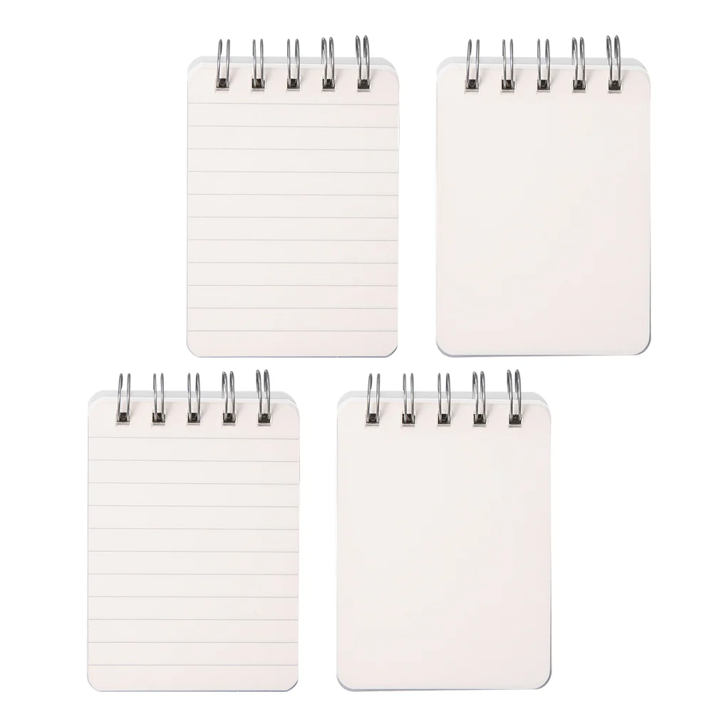 

4 Pcs Mini Notebook Office Writing Pad Accessories Blank Spiral Notepads Paper Memo Portable Coil