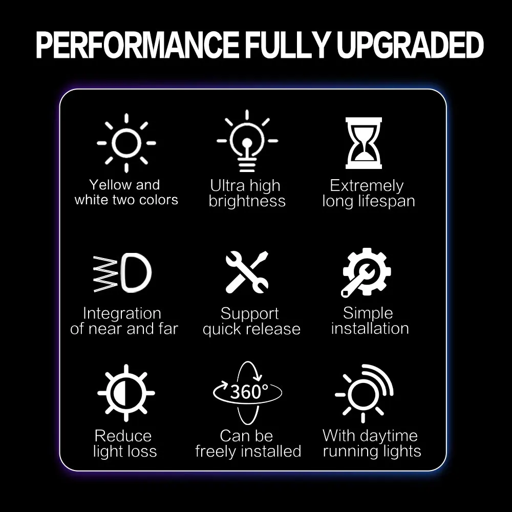 MONDEVIEW S05 motorcycle spotlight 6000K 120W 12000LM high brightness daytime running light suitable for Jeep 4x4 car SUV ATV