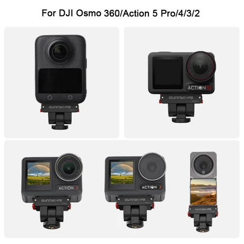 Imagen 2 del producto Adaptador magnético para DJI Osmo 360/Action 5 Pro/4/3/2, Base Universal, trípode, palo de Selfie, accesorios para Cámara de Acción
