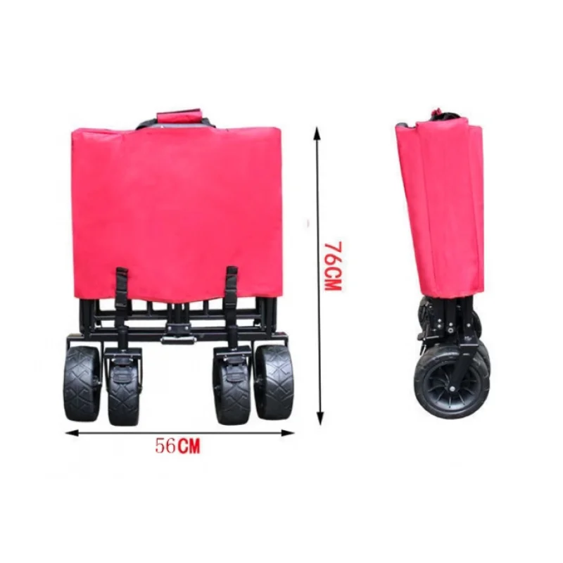 مخصص. الثقيلة PE للطي عربة المرافق في الهواء الطلق جميع عربة عربة مع 600D أكسفورد المظلة أسود أحمر Colorf #6