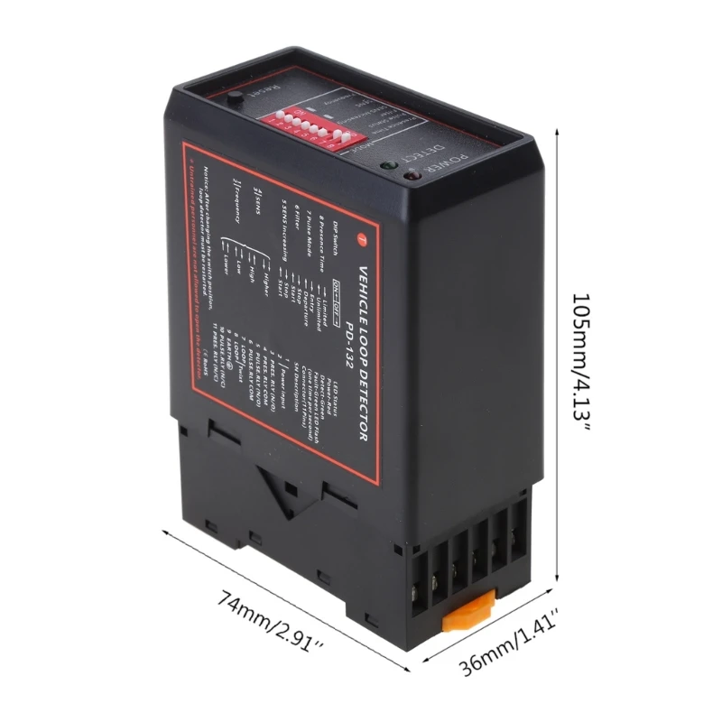 Bộ phát hiện vòng lặp xe PD132 Kênh đơn để điều khiển giao thông Phiên bản tiếng Anh