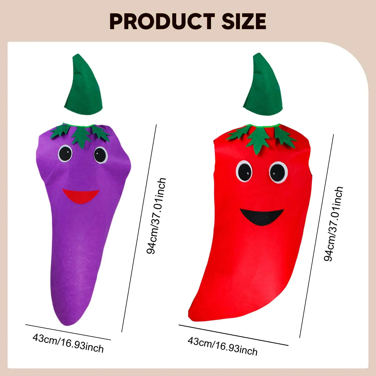 Halloween Kids Vegetable Cosplay Outfit Non Woven Cartoon Dress Up Jumpsuit for Party Role Play