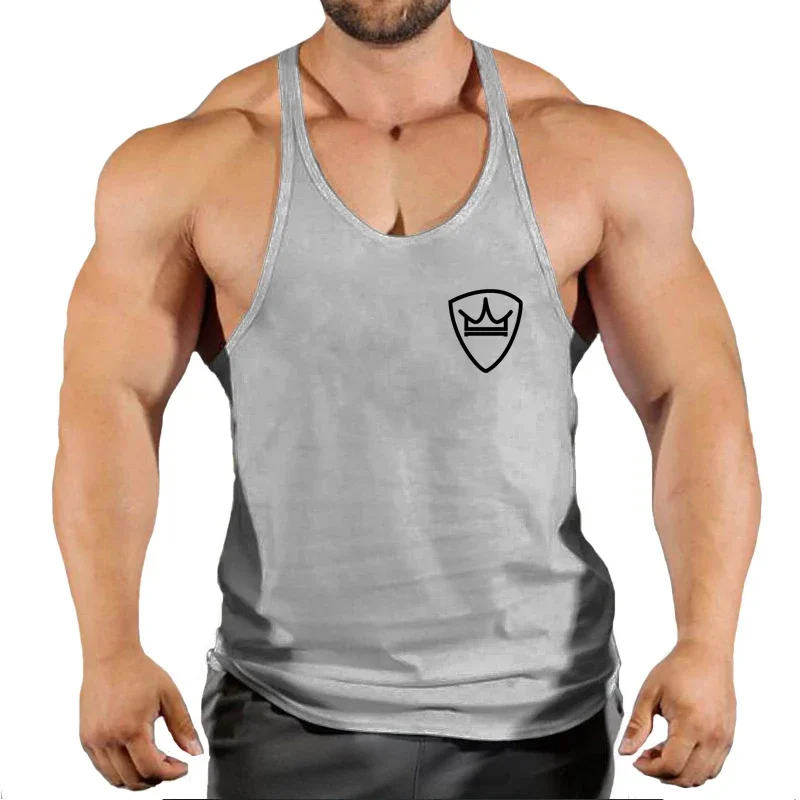 Chaleco de Fitness para hombre, moda muscular, gimnasio, Top de algodón sin mangas, chaleco de culturismo, ropa de entrenamiento holgada cómoda deportiva
