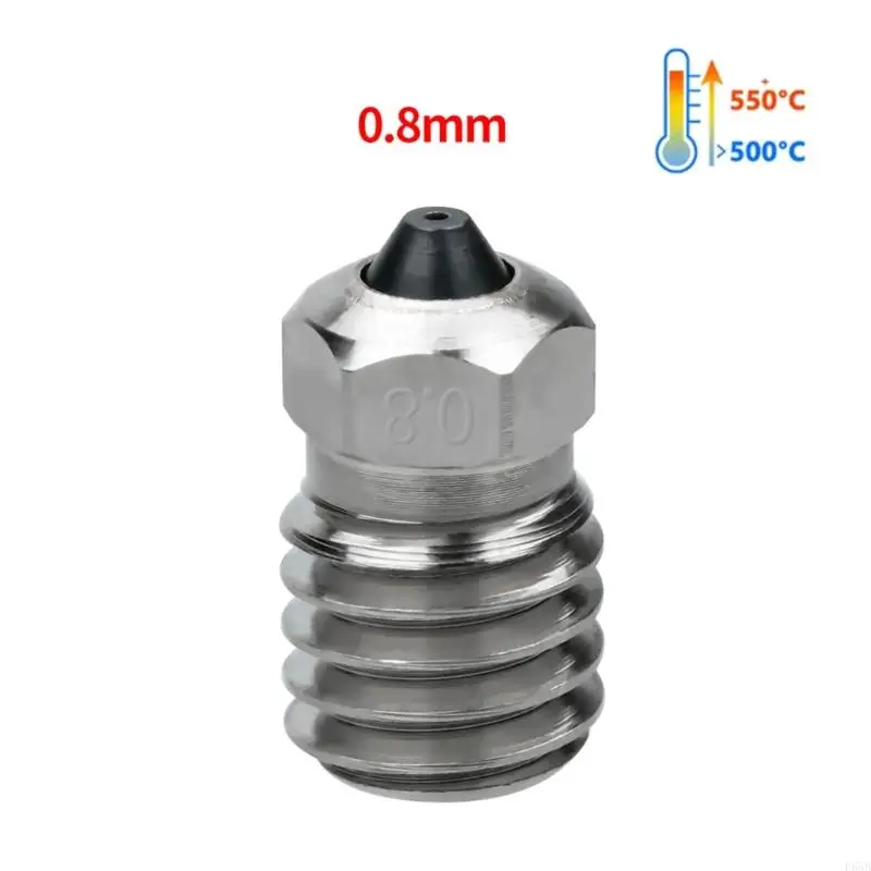 

Bimetallic Nozzle Advanced Heat Resistant Hardened Steel Nozzle 0.2/0.4/0.6/0.8mm For ABS TPU And More Filament Types