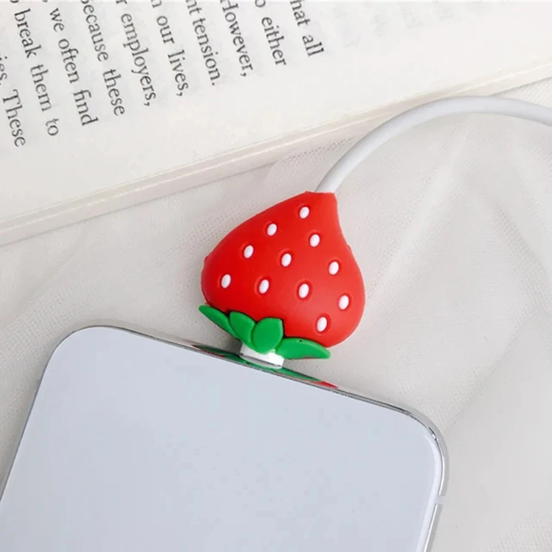 Cute Fruits Cartoon Animal Earphone Cable Protector Cord Wire Protection Mini Cover Charging Cable Winder High Quality Protector