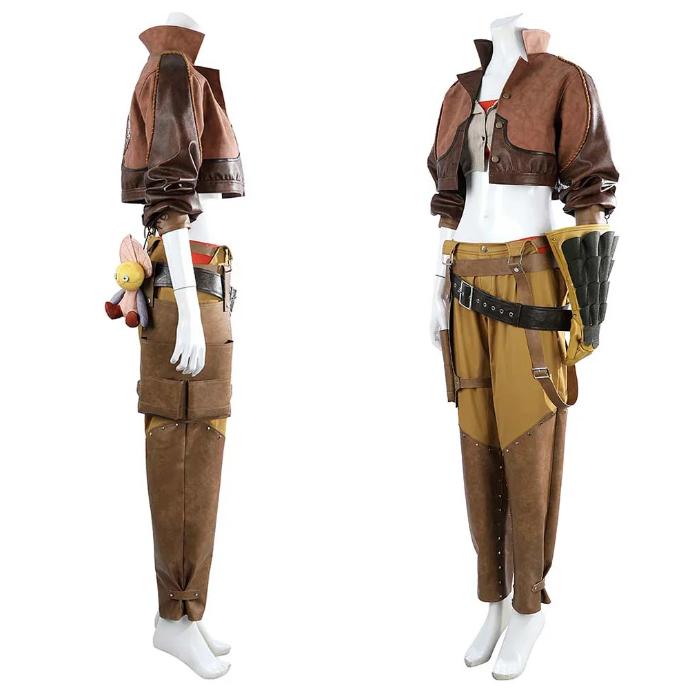 Game Monster Hunter Wilds Cosplay Costume Gemma Roleplay Outfits Leather Jacket Pants Fullset Halloween Party Uniform Suit