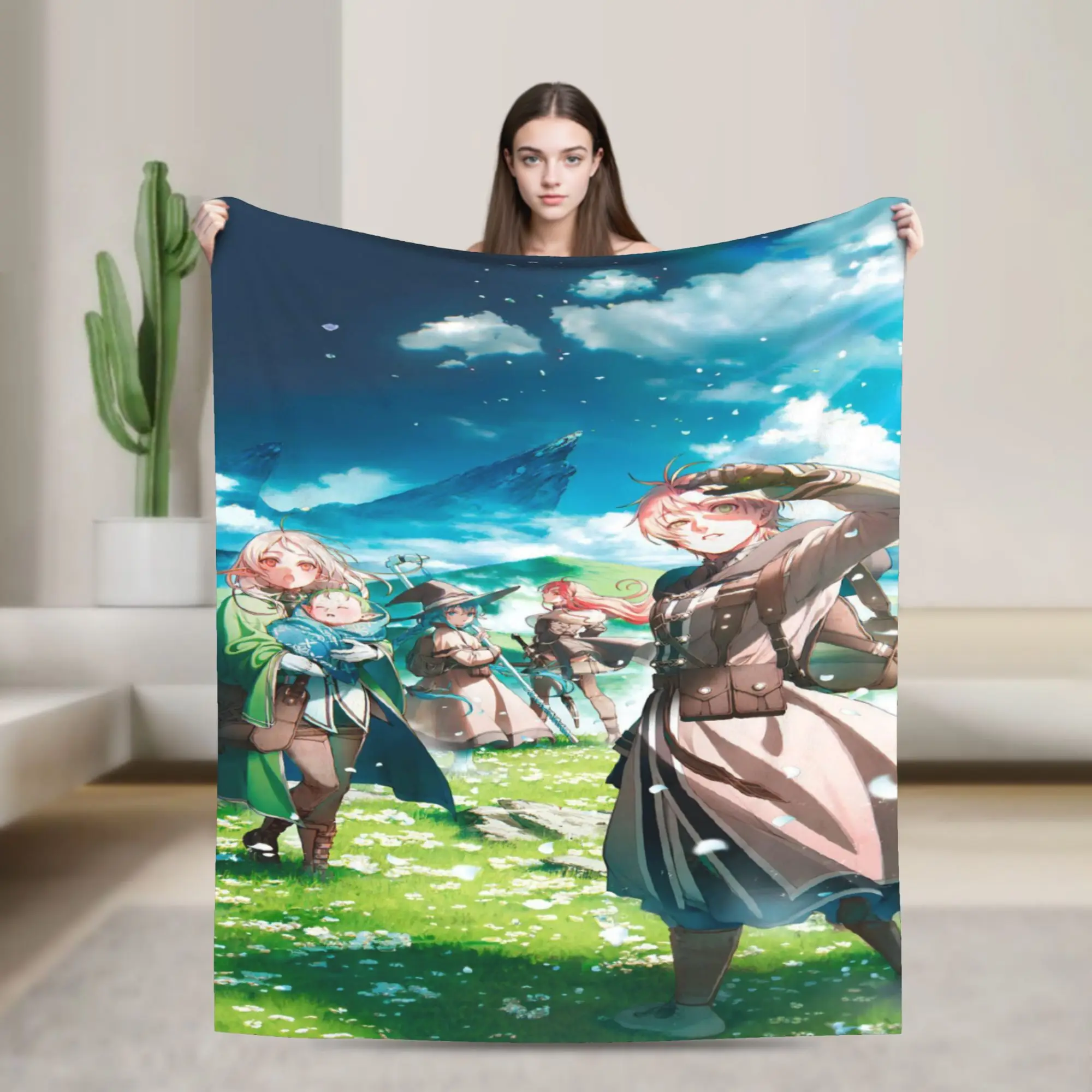 Comfortable Sylphiette Mushokus  Blanket Accessories Home Decorative  Throws And Blankets Super Warm Fleece for Outdoor