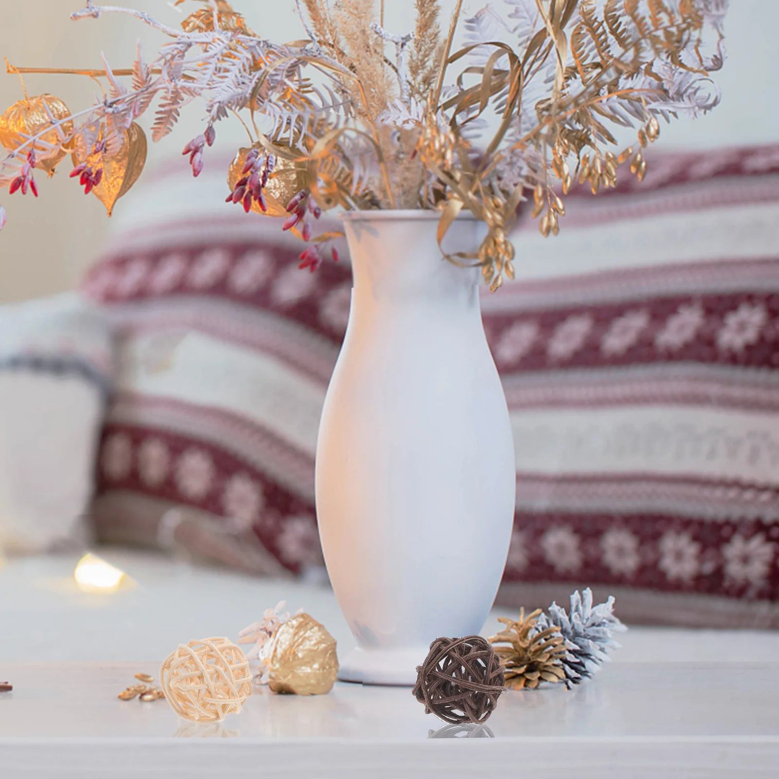 

36Pcs Rattan Balls Decorative Colorful Vase Filler Balls for DIY Crafts Table Centerpiece Party Home Decor Vase Bowl Filler