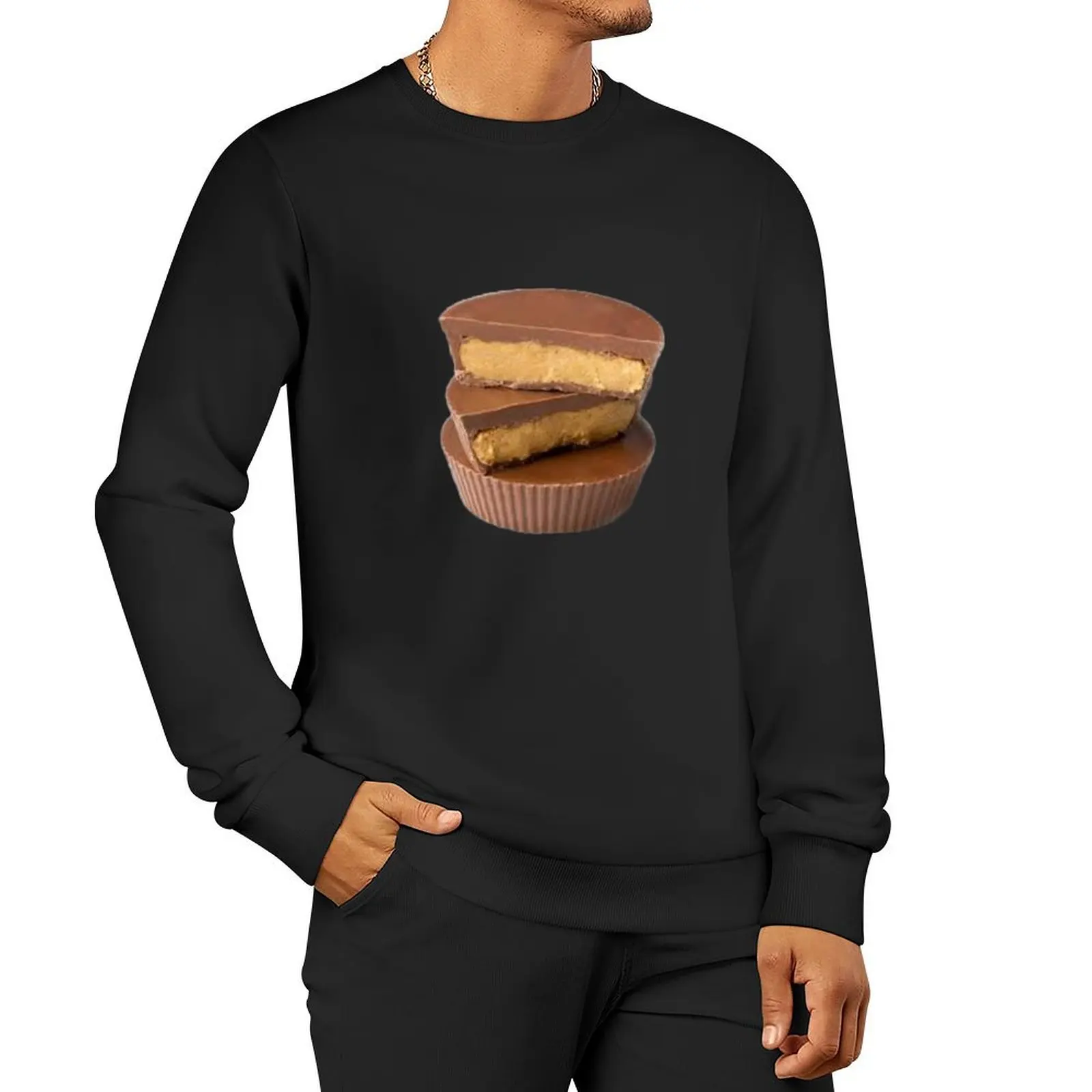 Chocolate Peanut Butter Cups Pullover Hoodie tracksuit men male clothes new in hoodies & sweatshirts