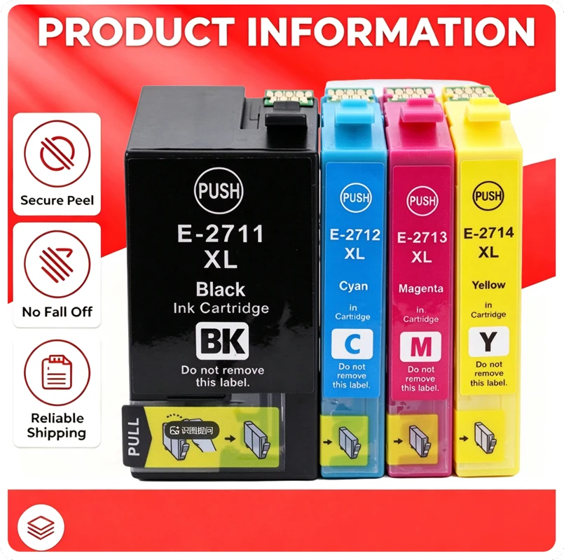 Ink Cartridge  T2711 - 2711 T2714 For Epson WorkForce WF7110 WF7610 WF7620 WF3620 WF3820 WF3640 3640D 7110DTW 7610DWF 7620D