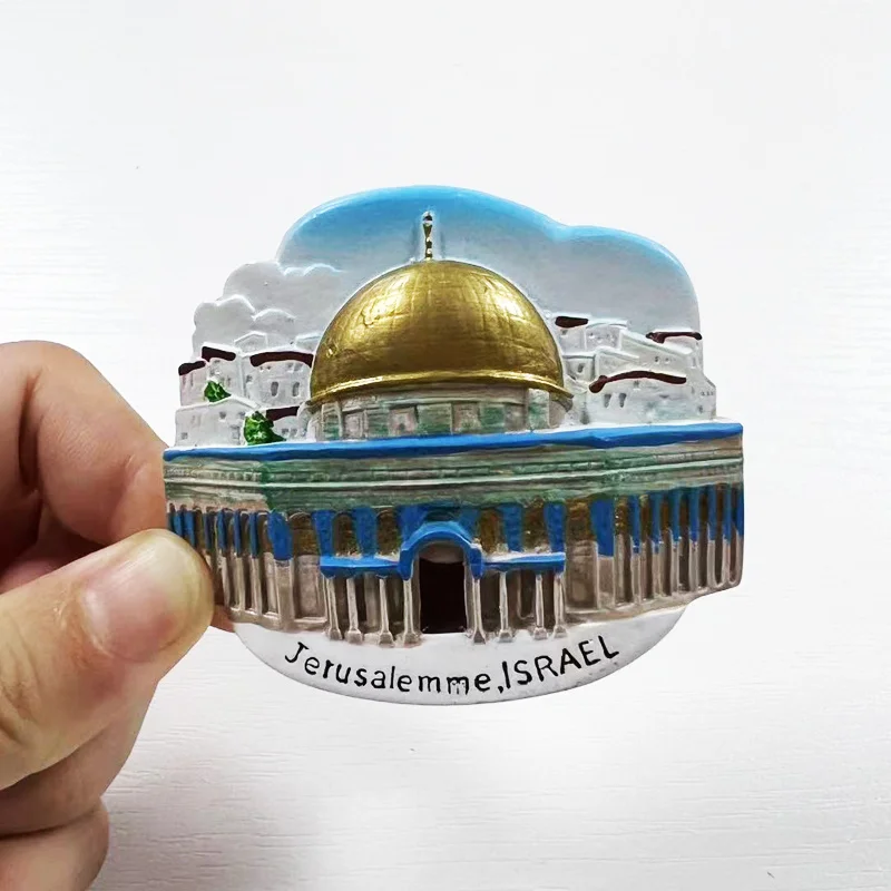 

Israel Jerusalem Dome Rock Temple Mount Islamic Architecture Magnets for Fridge Golden Dome Cute Magnets Home Decor Items