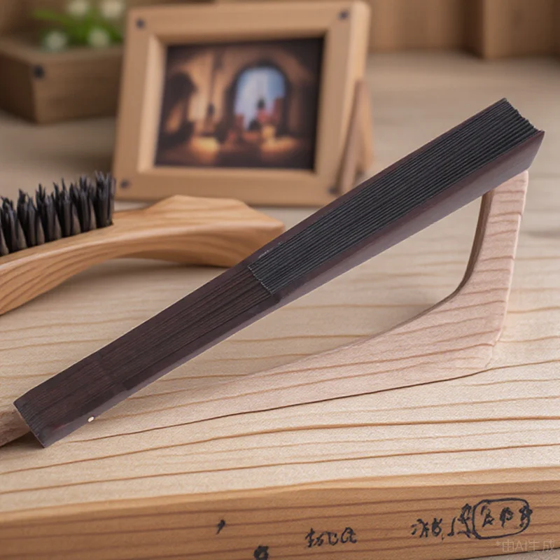 

1 Piece Bamboo Silk Folding Fan Black 33Cm Handheld Fan for Men Blank Design Decor Wedding Party Gift Accessory