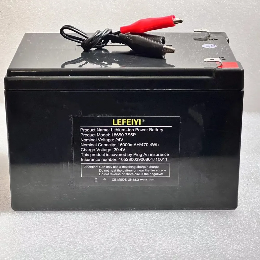 Bateria litowa 24 V 7S5P 29,4 V 16000 mAh o dużej mocy z baterią BMS.